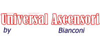 logo bianco Universal Ascensori